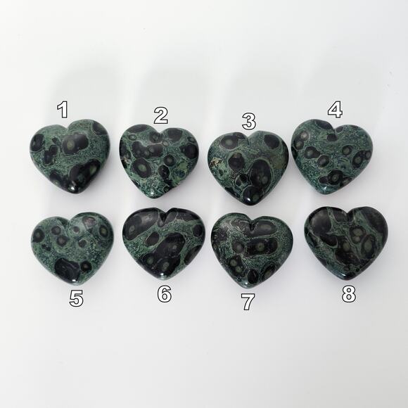 You Pick Kabamba Jasper Heart Crystal Carving Grounding Crystal - Picture 9 of 10